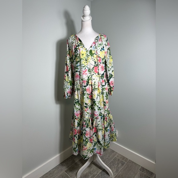 H&M Floral Midi Relaxed Fit Dress Size XS - Picture 3 of 17